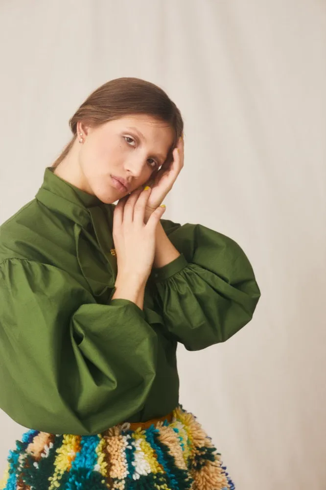 61-1 FLAIR Blouse with bow tie and back buttons
