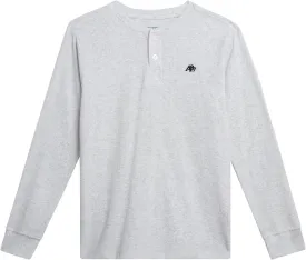 AEROPOSTALE Boys' Long Sleeve Henley Shirt - Cotton Ribbed Henley Long Sleeve Shirt - Thermal Henley Top for Boys (8-16)