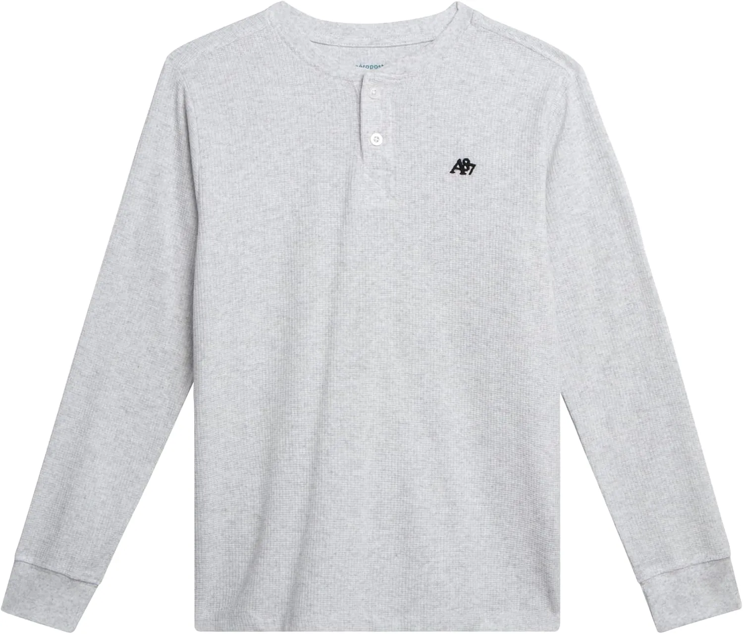 AEROPOSTALE Boys' Long Sleeve Henley Shirt - Cotton Ribbed Henley Long Sleeve Shirt - Thermal Henley Top for Boys (8-16)
