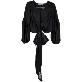 Amanda Uprichard 100% Silk Blouse in Black Size XS
