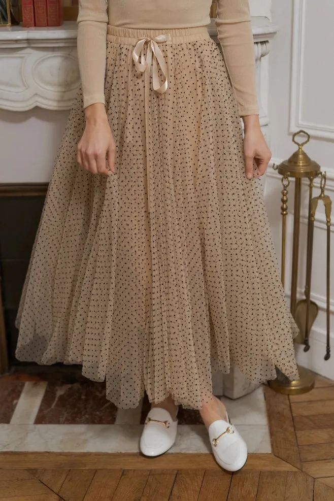 ARIA DOTTED TULLE SKIRT