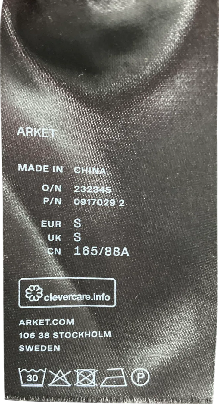 Arket Black Wool Blend Off-shoulder Top UK S