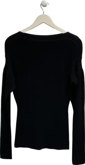 Arket Black Wool Blend Off-shoulder Top UK S