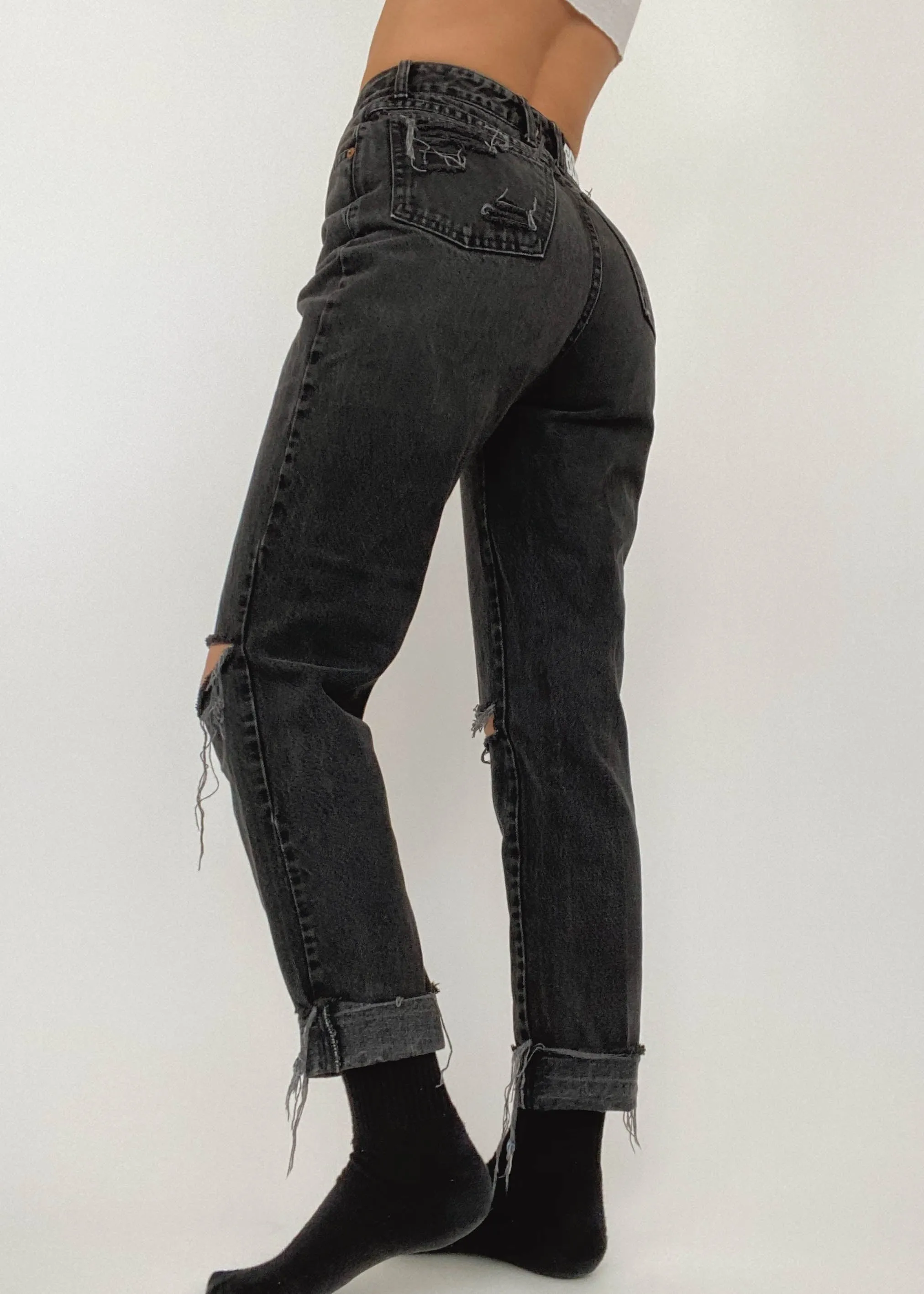 Black Bongo Mom Jeans