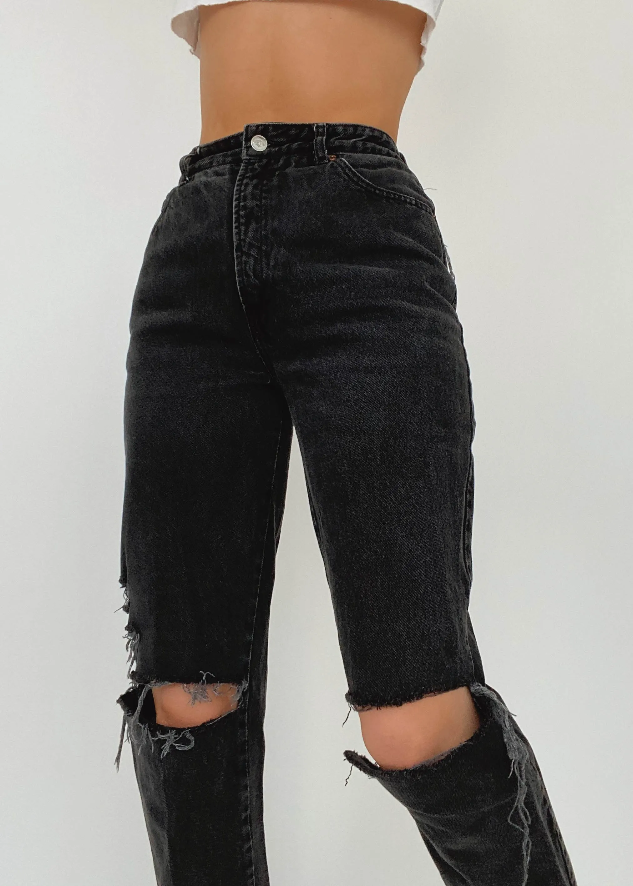 Black Bongo Mom Jeans