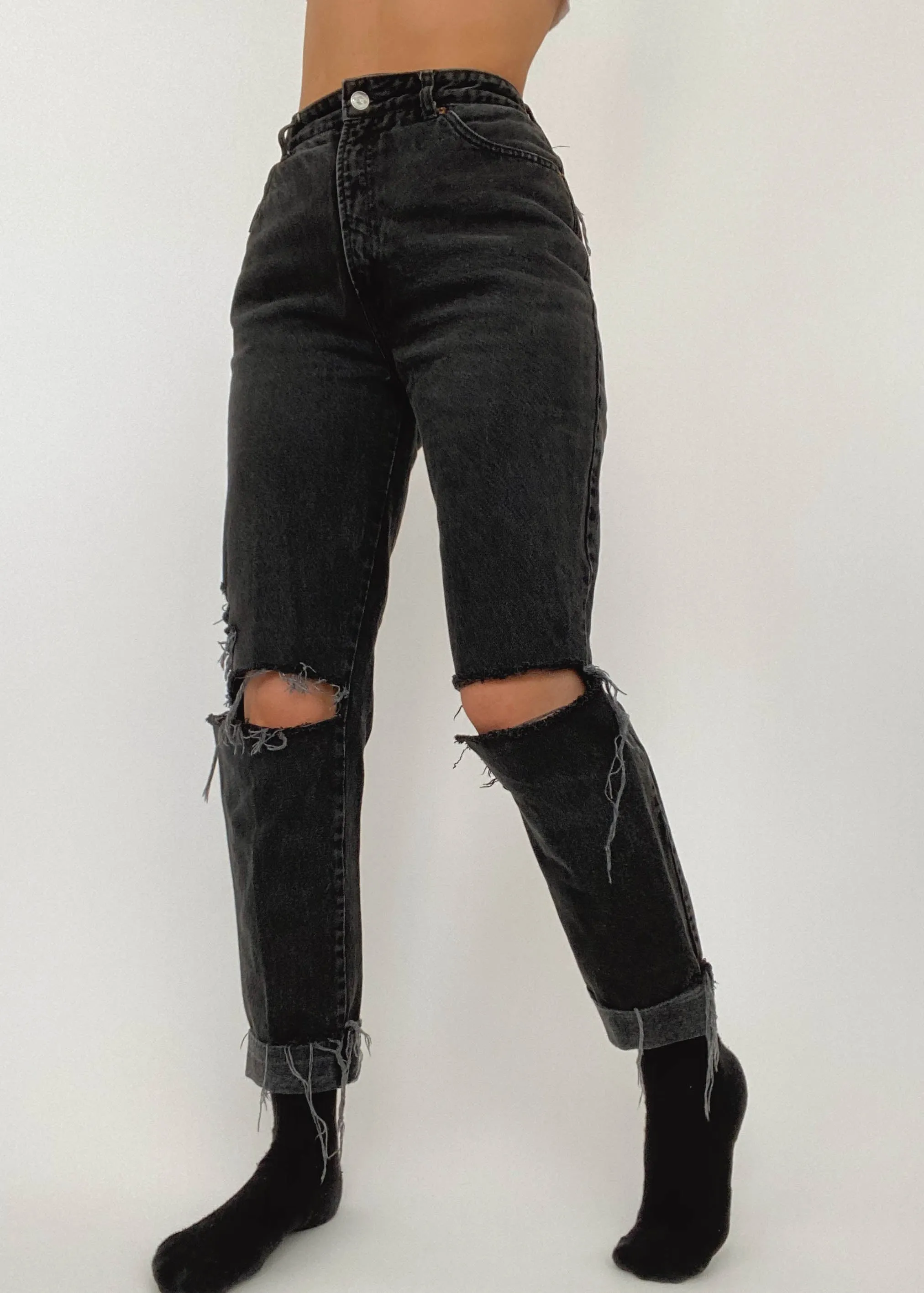 Black Bongo Mom Jeans