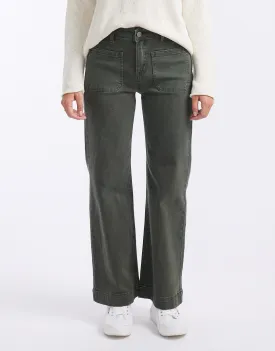 Bobbi 7/8 Denim Jeans - Military