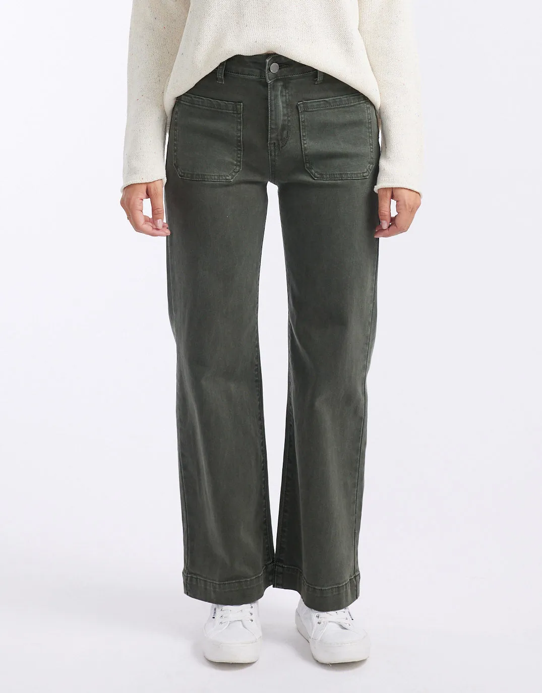 Bobbi 7/8 Denim Jeans - Military