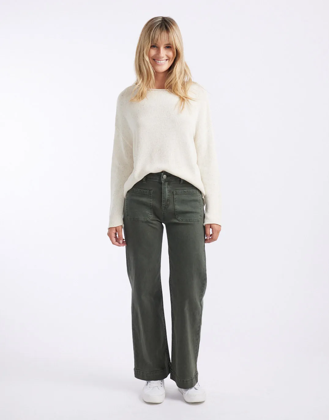 Bobbi 7/8 Denim Jeans - Military