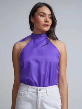 Bow-Back Halterneck Blouse