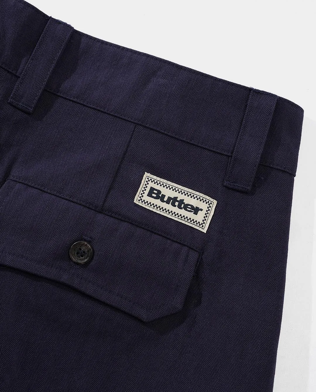Butter Goods - Pleated Trousers - Navy
