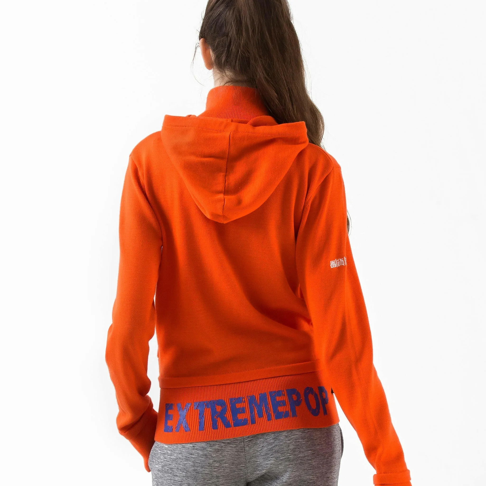 Chunky  Knit Zip-up Hoodie Sweater