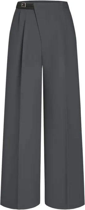 CIDER Belted Dress Pants Women High Waisted with Pockets Straight Leg Work Pants Business Casual Office Trousers