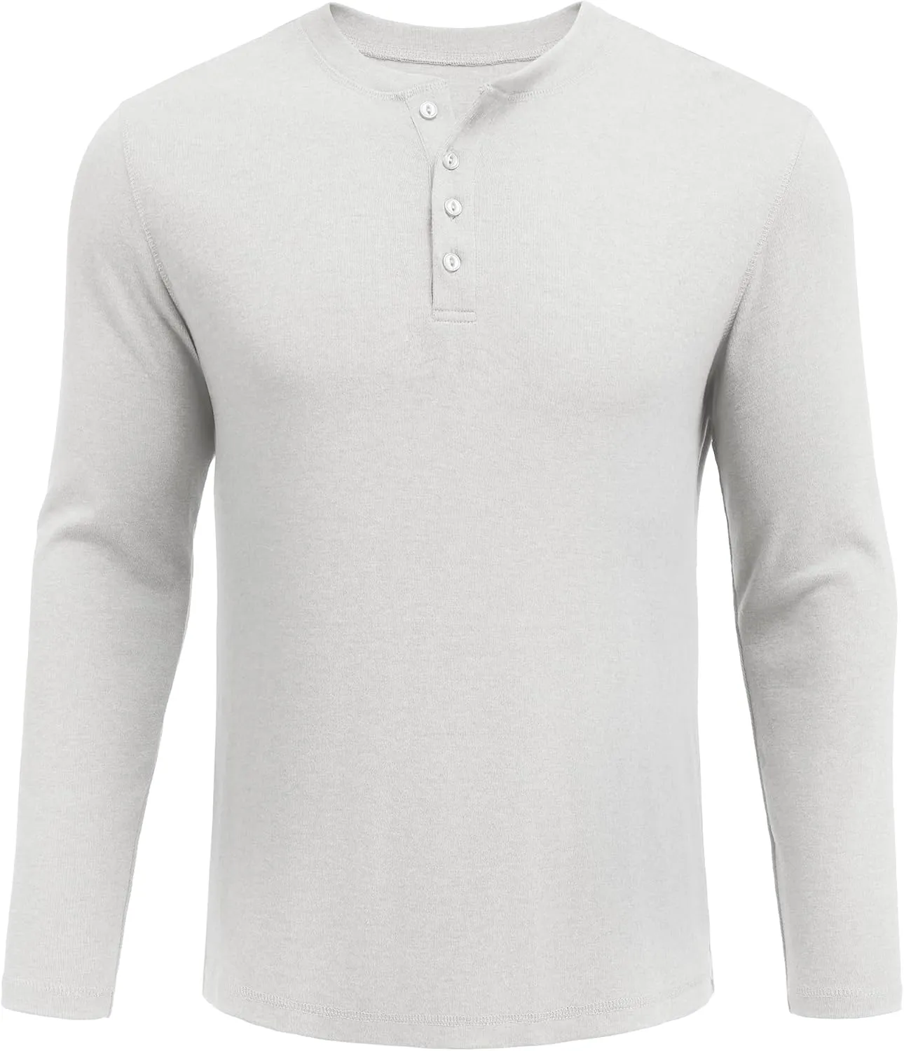 COOFANDY Mens Henley Shirts Long Sleeve Fashion Tee Shirts Slim Fit 4 Buttons T-Shirts Casual Basic Pullover Top