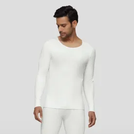 Cotton Rich Thermal Long Sleeve Vest Ivory White