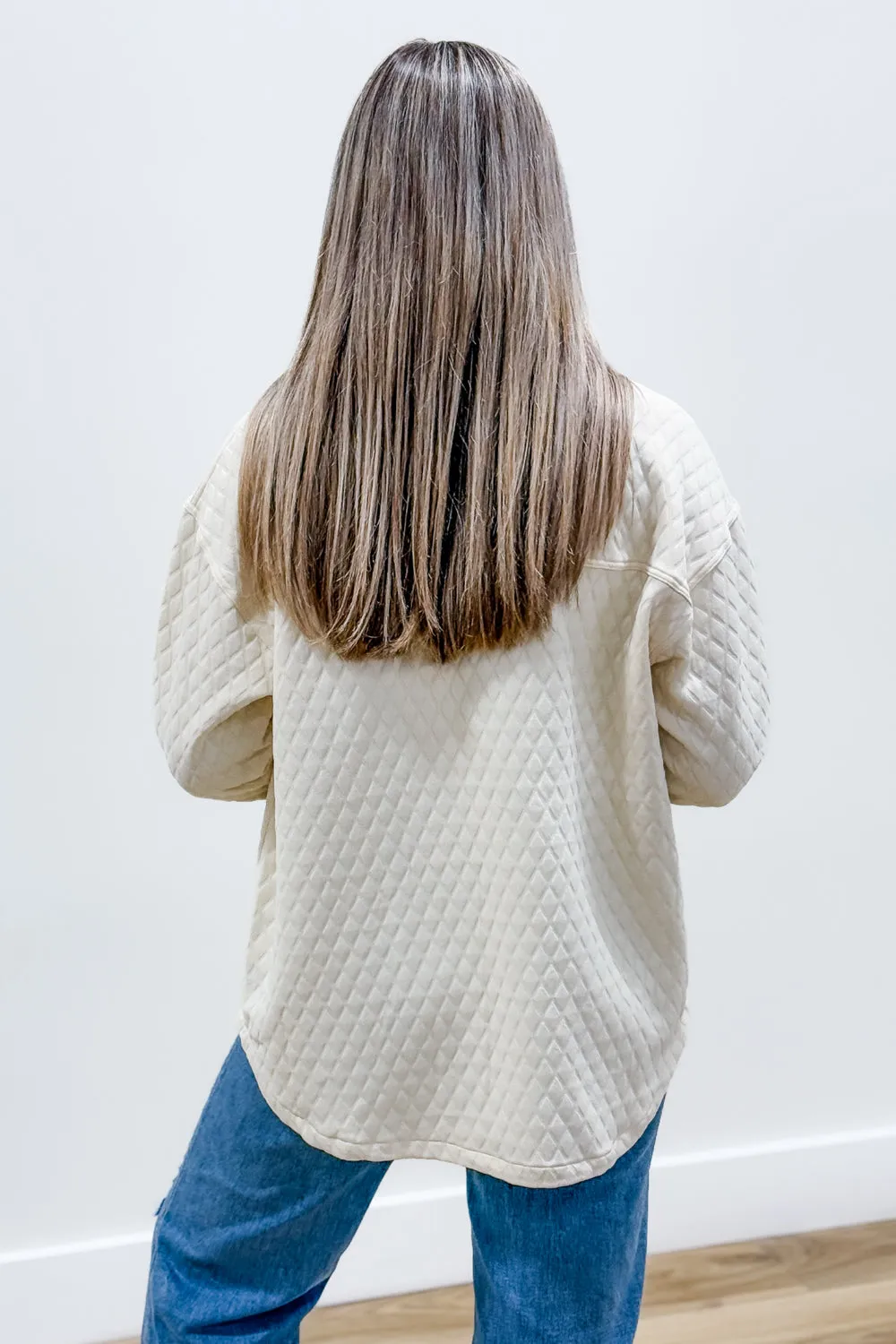 Cozy Up To Me Button Down Jacket - Ivory