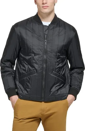 Dockers Men's Channel Quilted Open Bottom Bomber Jacket