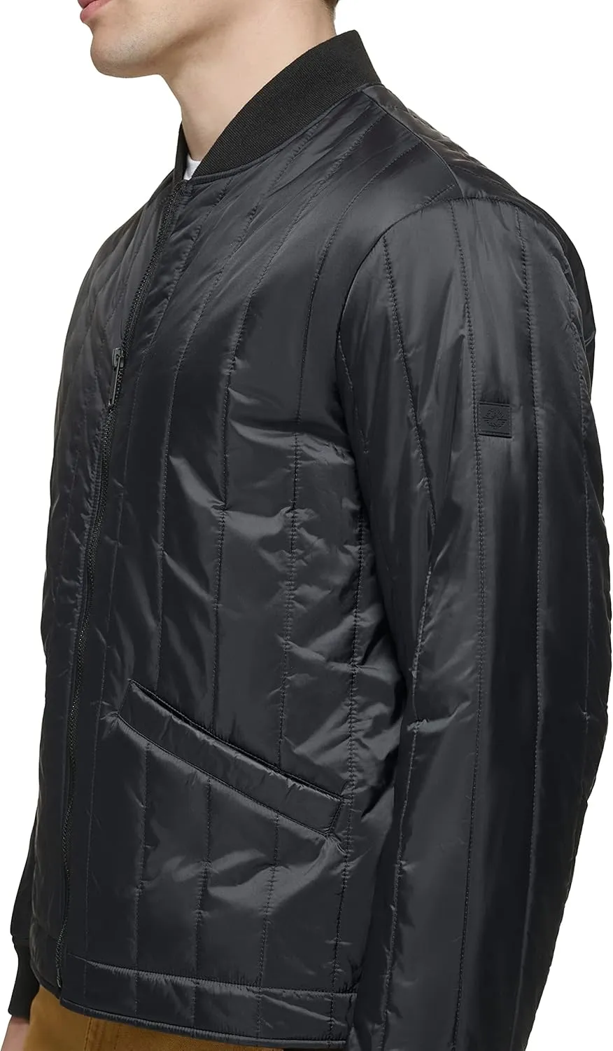 Dockers Men's Channel Quilted Open Bottom Bomber Jacket