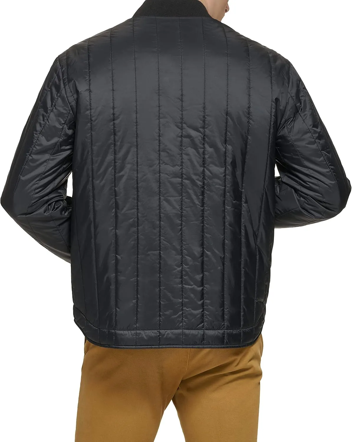 Dockers Men's Channel Quilted Open Bottom Bomber Jacket