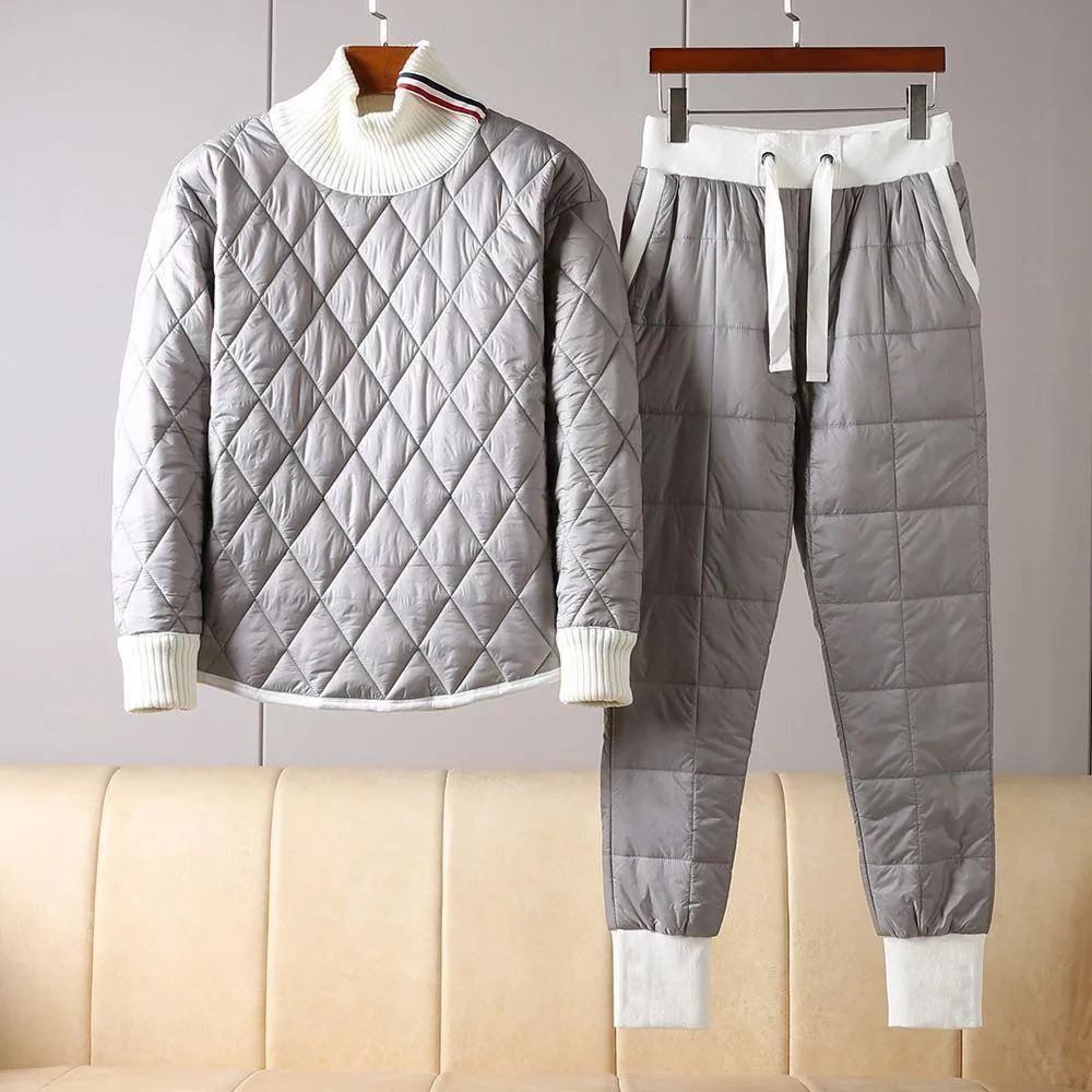 Down jacket warm two piece set