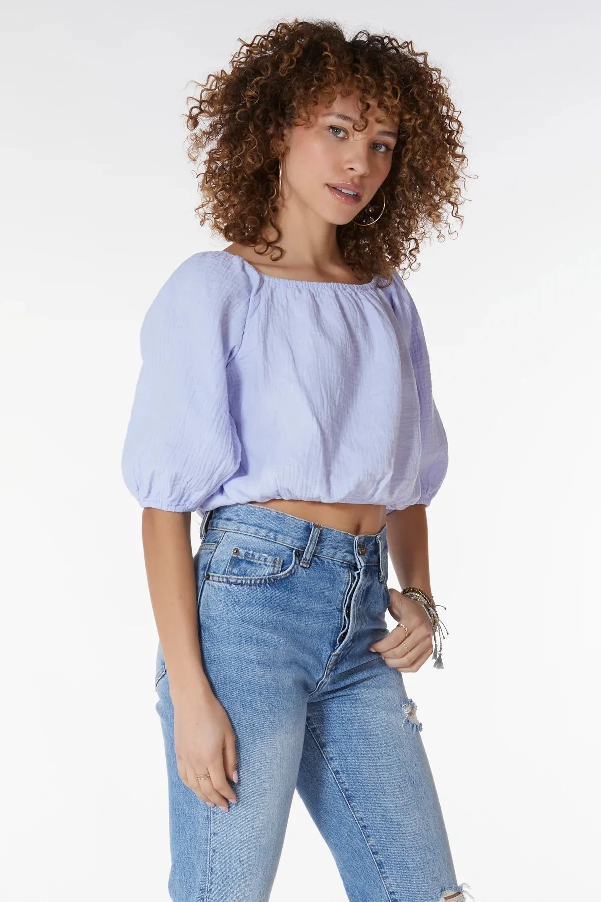 Elastic Boatneck Top