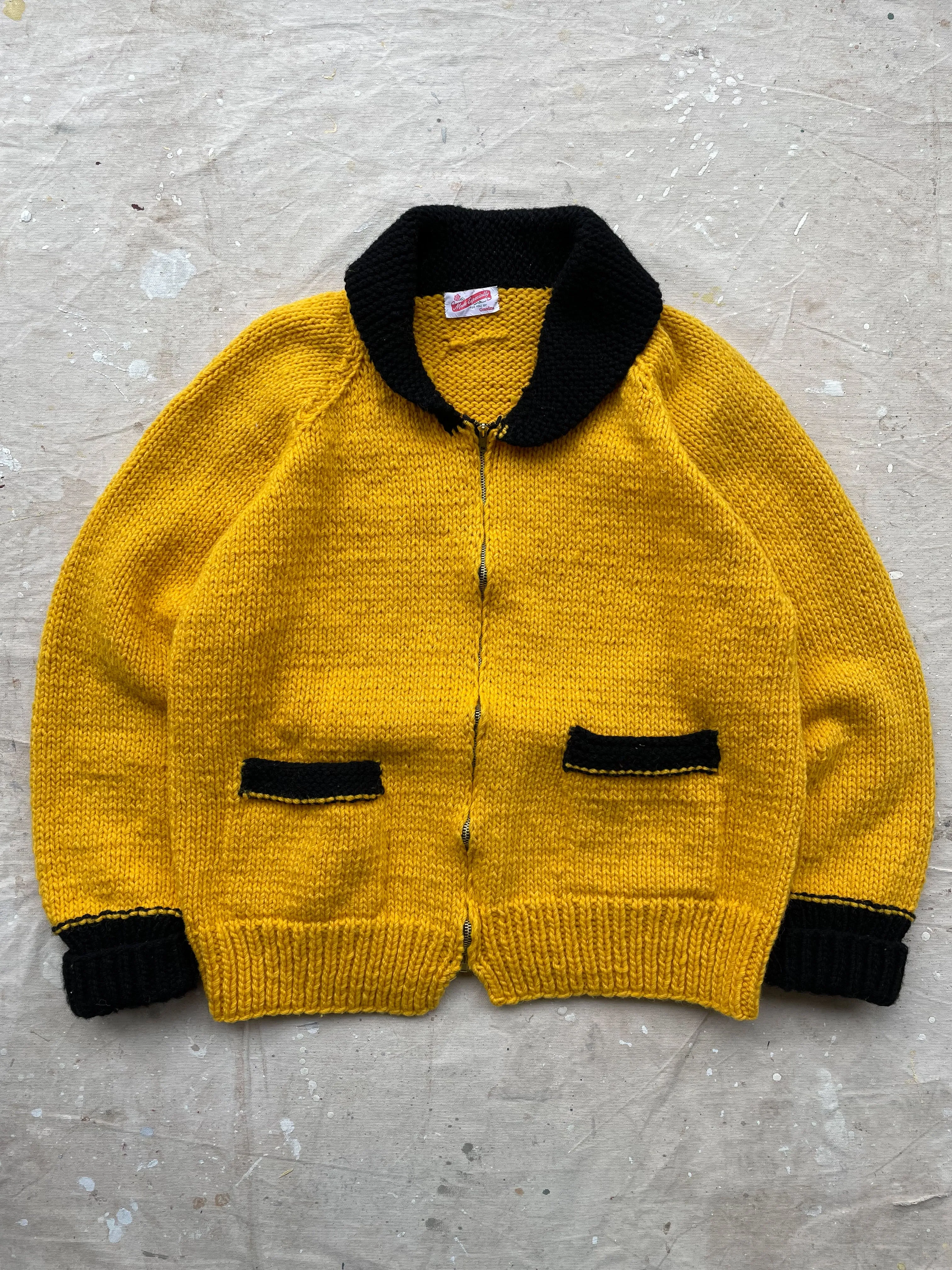 Grandma's Zip Cardigan Sweater—[XL]