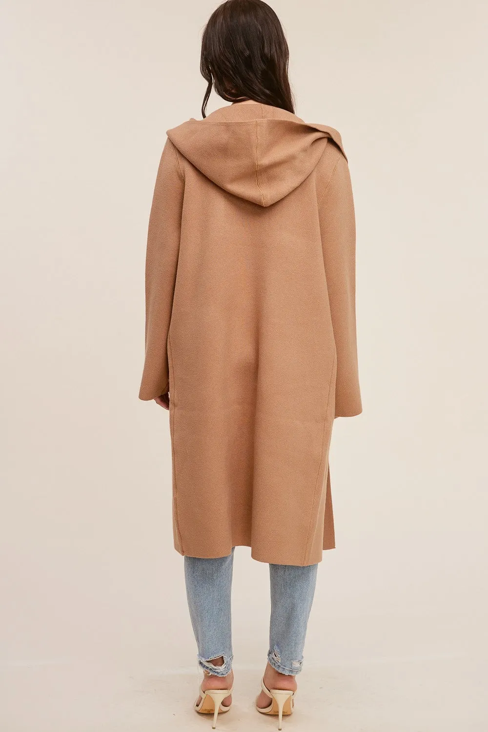 Hayes Hooded Coatigan in Macchiato
