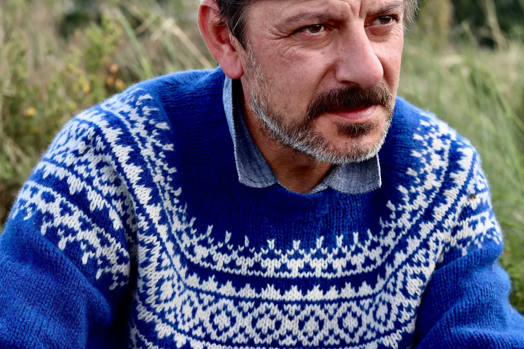 Heavy Yoke Crew Neck Sweater
