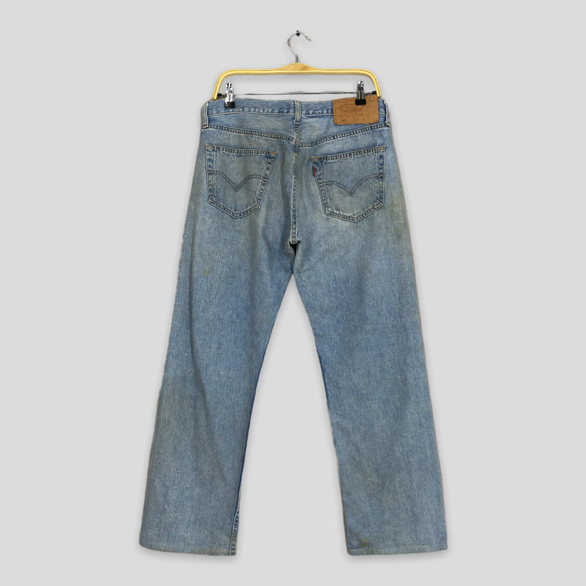 Levi's 501 Faded Dirty Blue Jeans Size 32x27.5