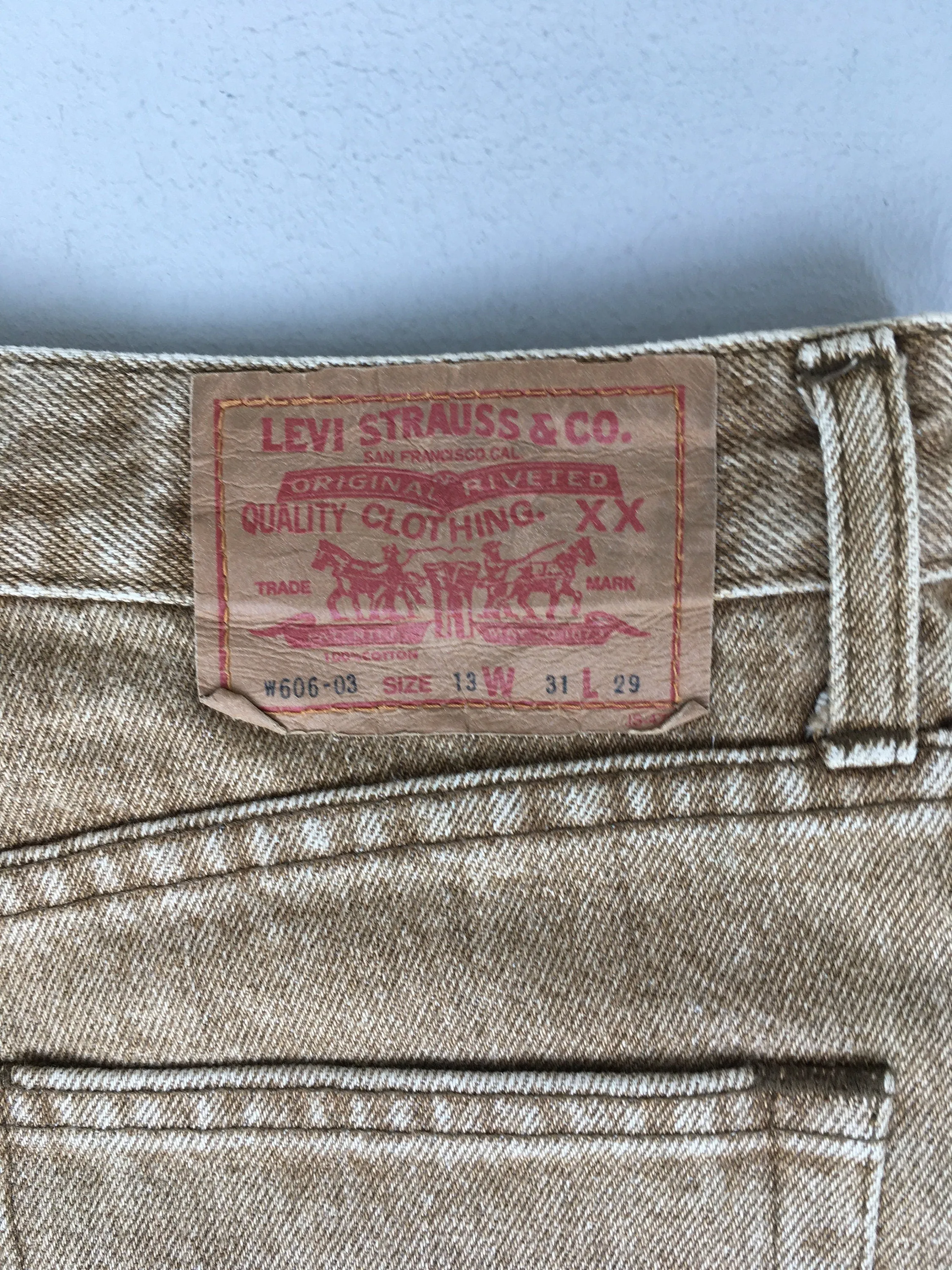 Levi's 606 Stone Washed Jeans Size 28x26.5