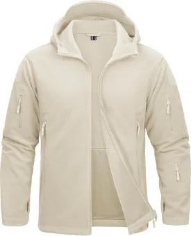 MAGCOMSEN Men's Military Tactical Jacket Warm Fleece Hoodies Sport Outdoor Winter Coats Windbreaker