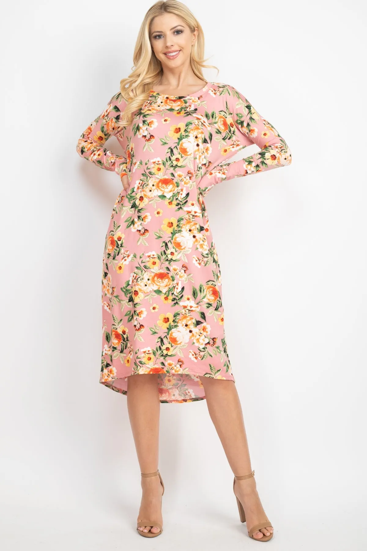 MAUVE FLOWER DRESS