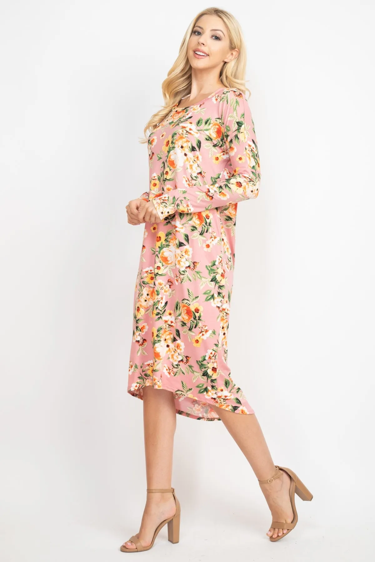 MAUVE FLOWER DRESS