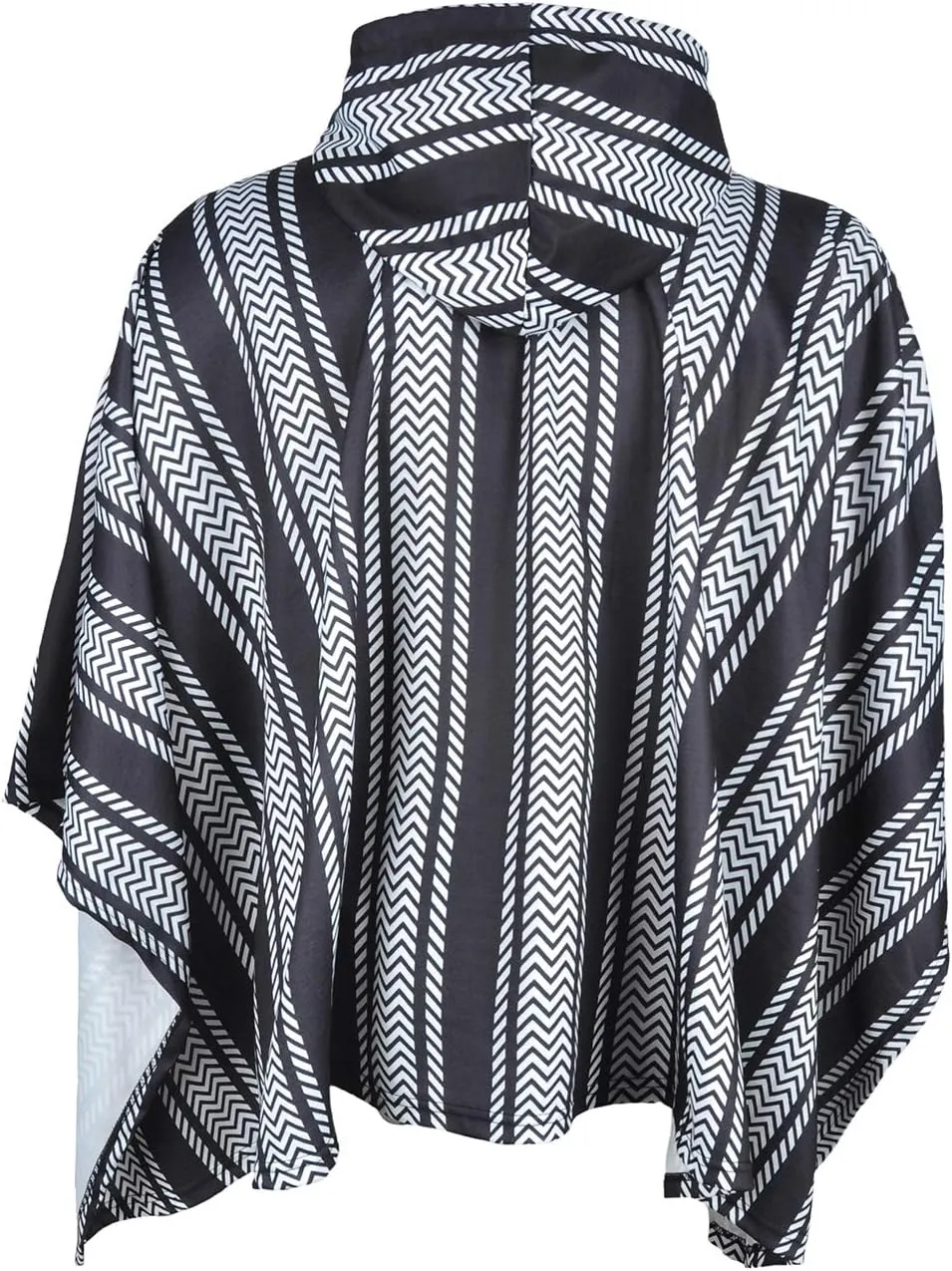Men's Oversized Batwing Sleeves Hooded Poncho Cape