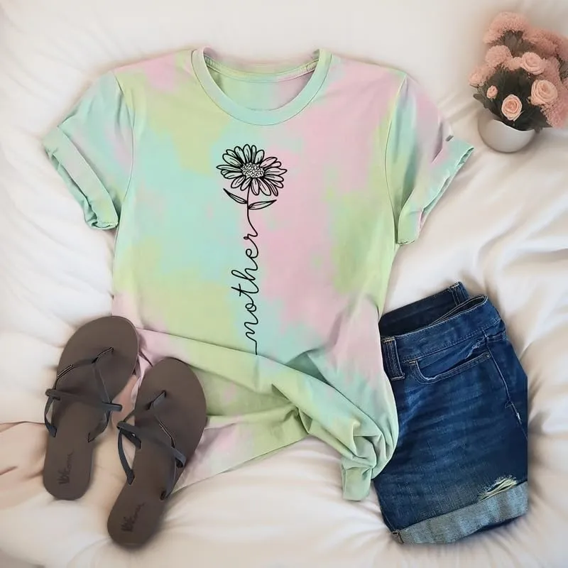 Mom Shirt for Women Mom Life Tee Mother's Day T Shirts Funny Graphic Mama Shirt Casual Short Sleeve Tops Tees
