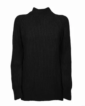 NEW FALL 24 - Women's Pure Cashmere Chunky Crew Neck Black
