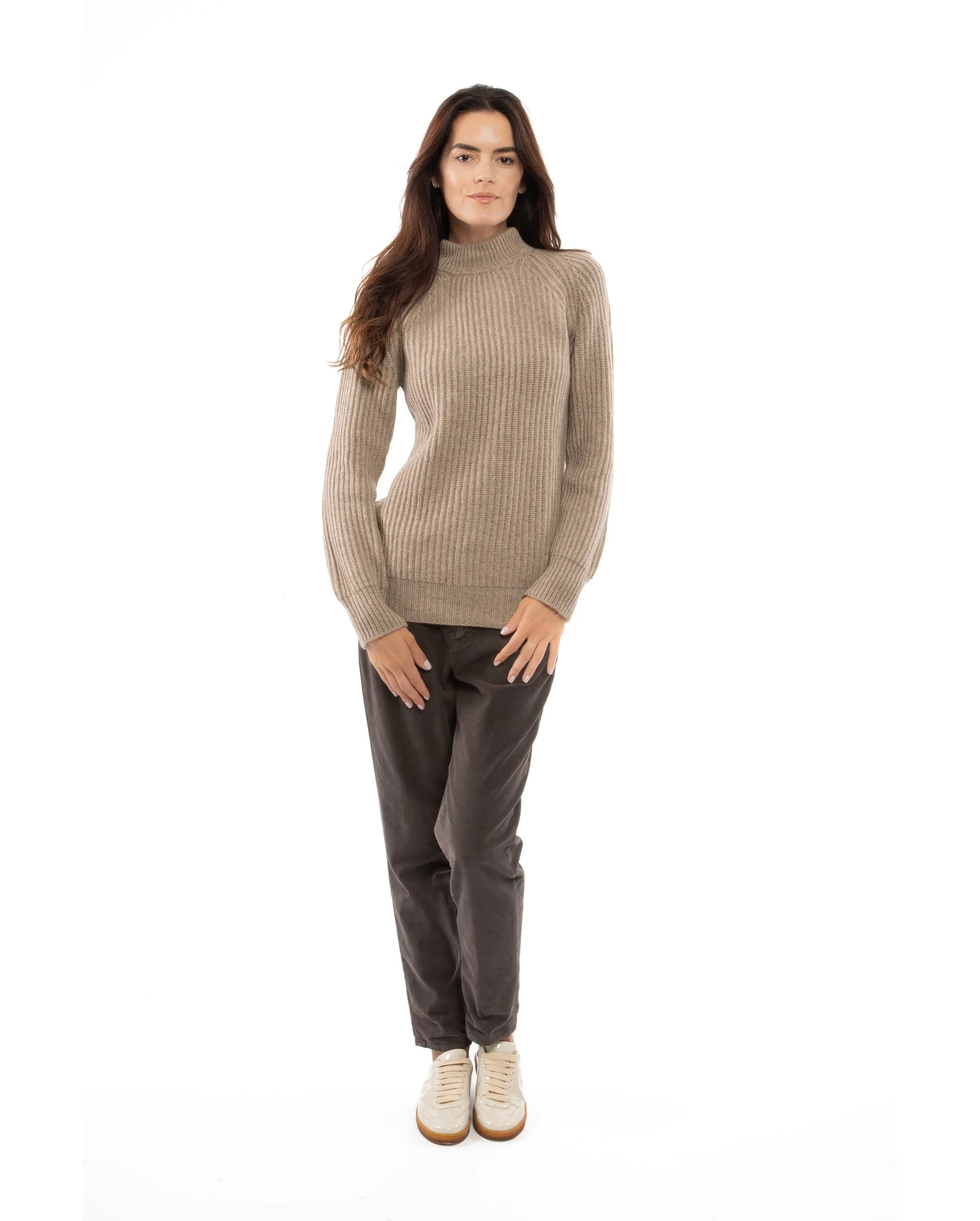 NEW FALL 24 - Women's Pure Cashmere Chunky Crew Neck Black