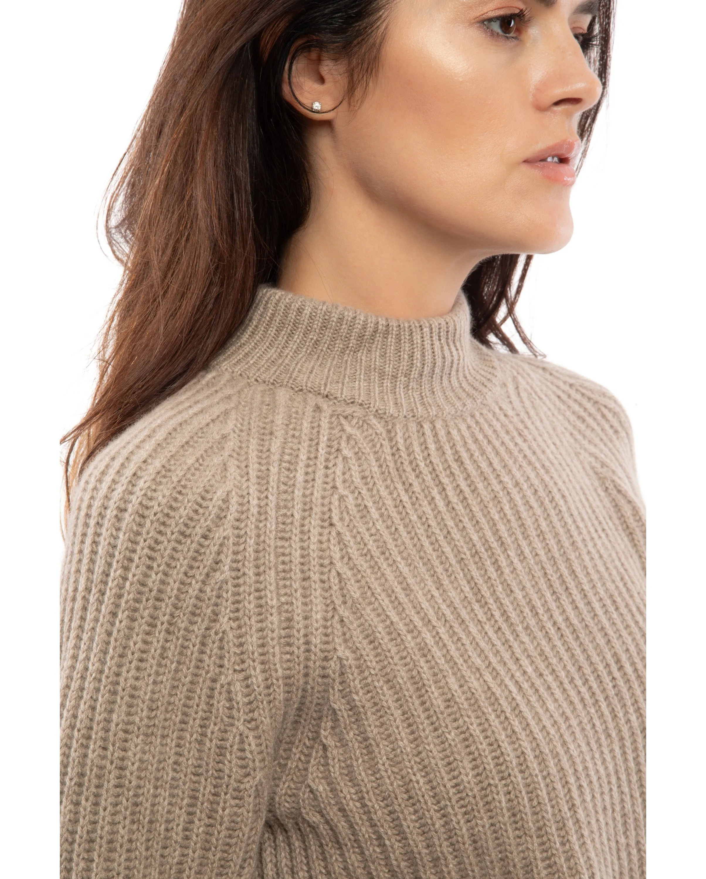NEW FALL 24 - Women's Pure Cashmere Chunky Crew Neck Black