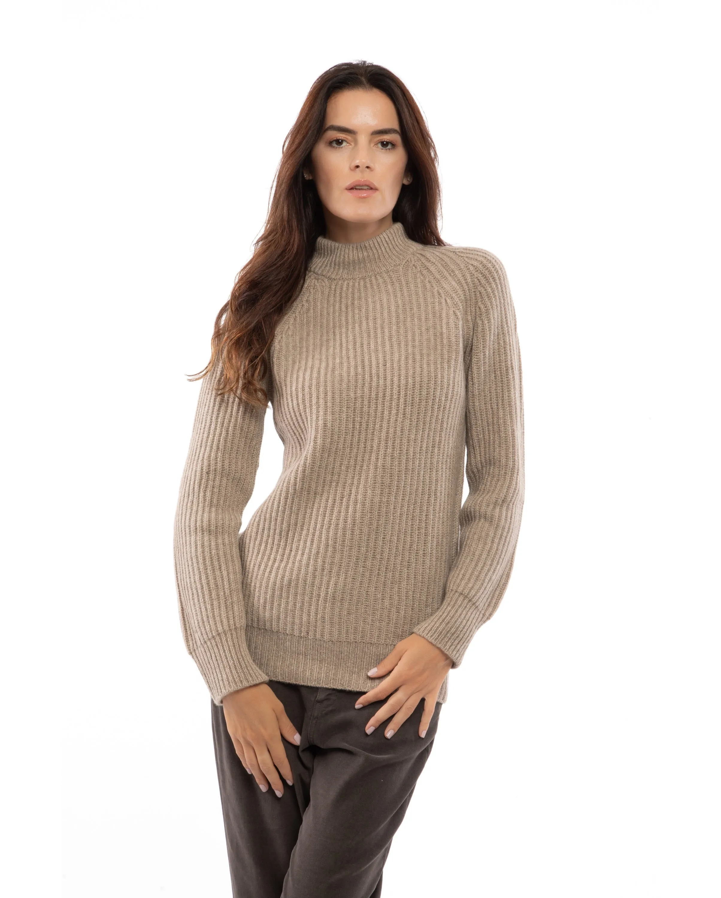 NEW FALL 24 - Women's Pure Cashmere Chunky Crew Neck Black