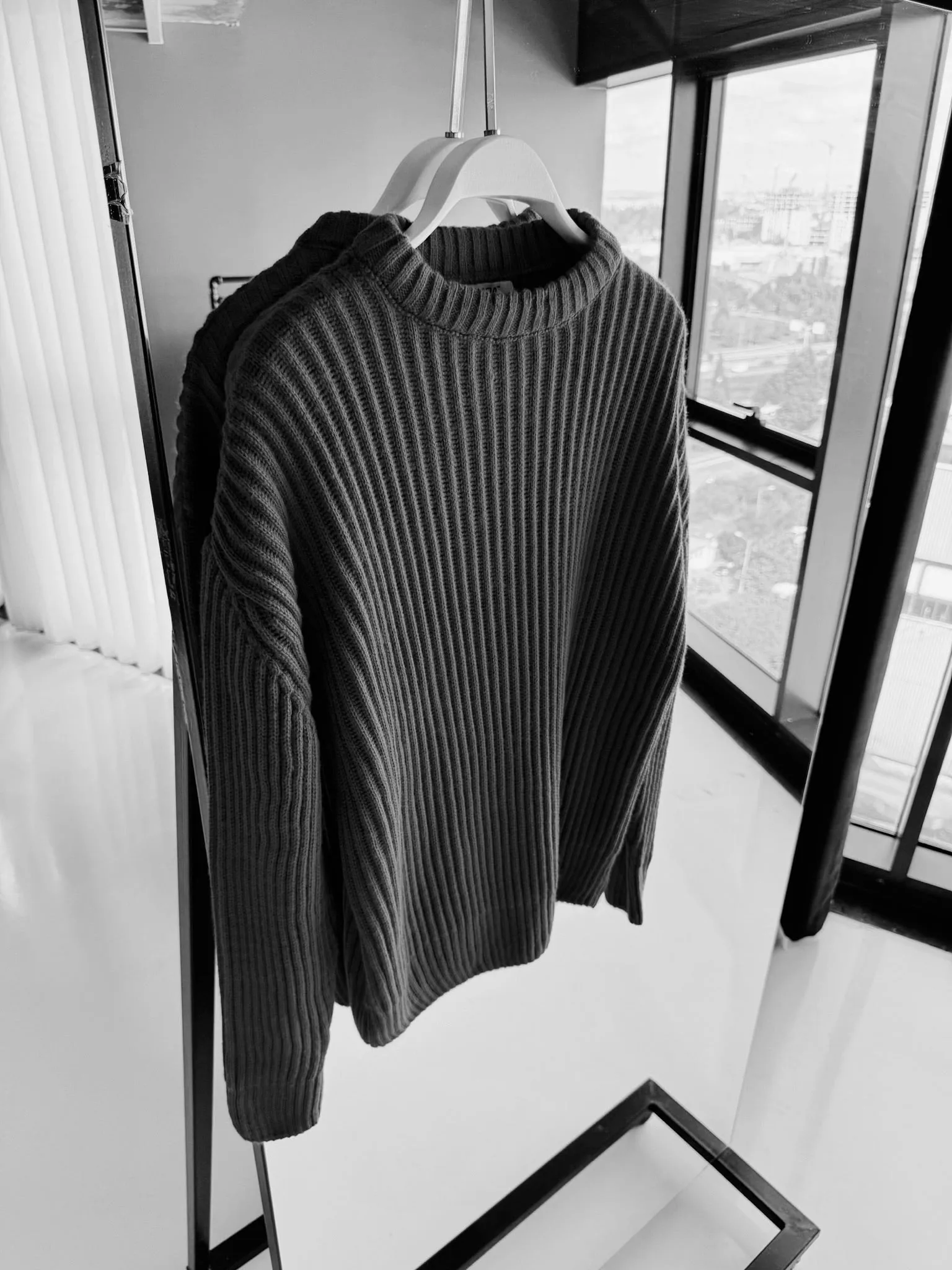 Oversize Heavy Knit Sweater - Anthracite