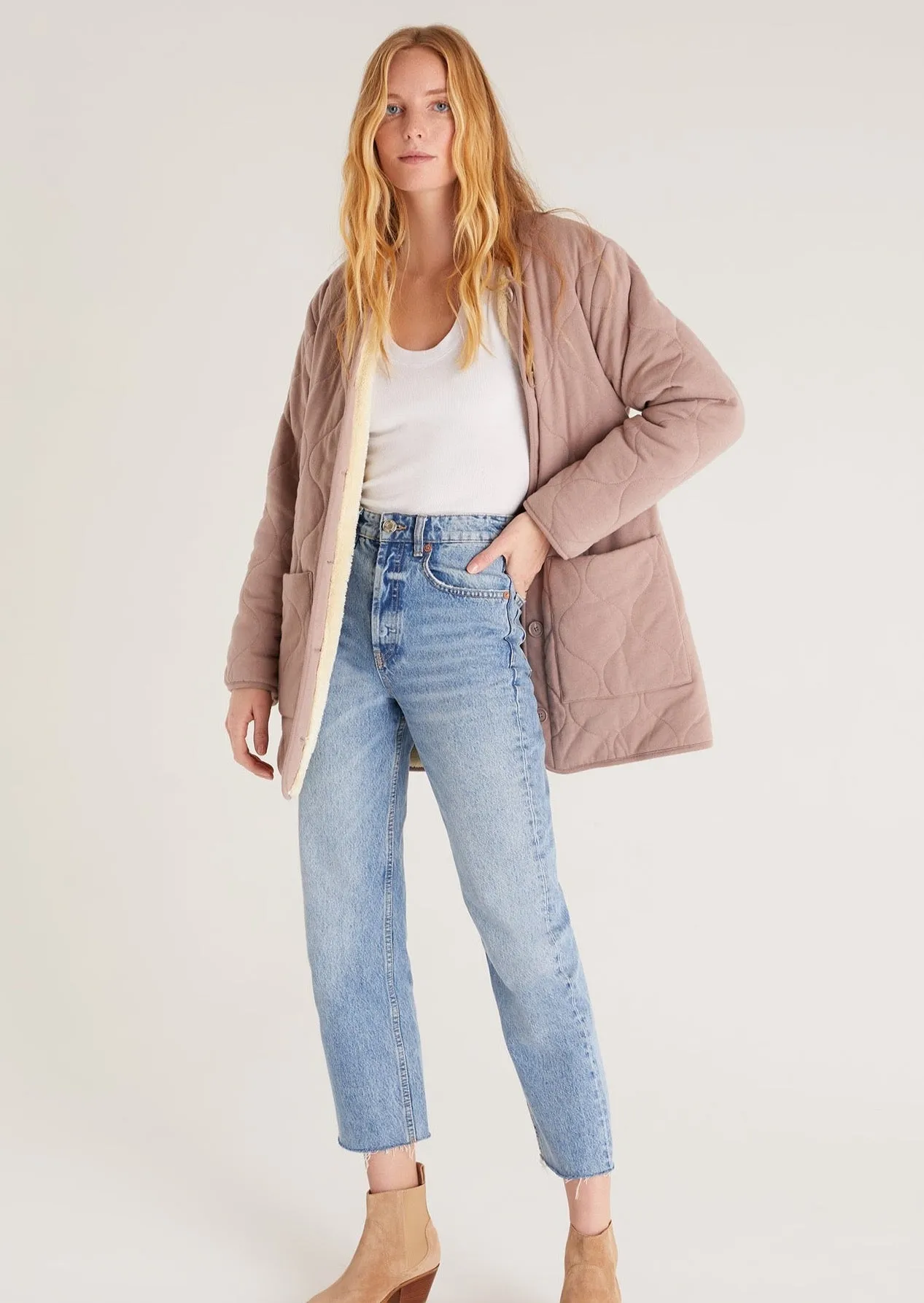 Randall Reversible Sherpa Jacket | Lite Cola