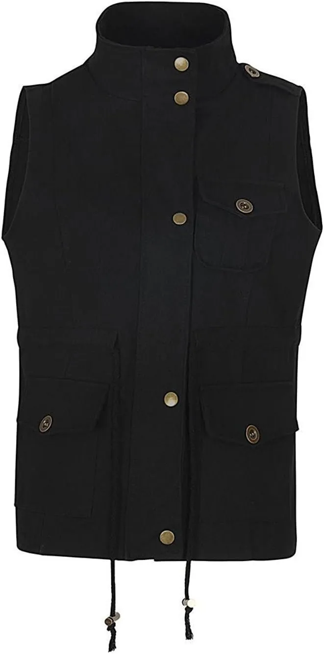 SENSERISE Womens Utility Vest Lightweight Military Vests Outerwear Sleeveless Jacket Anorak Coat with Pockets