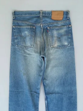 Size 28x30 Levi's 501 Faded Blue Dirty Jeans