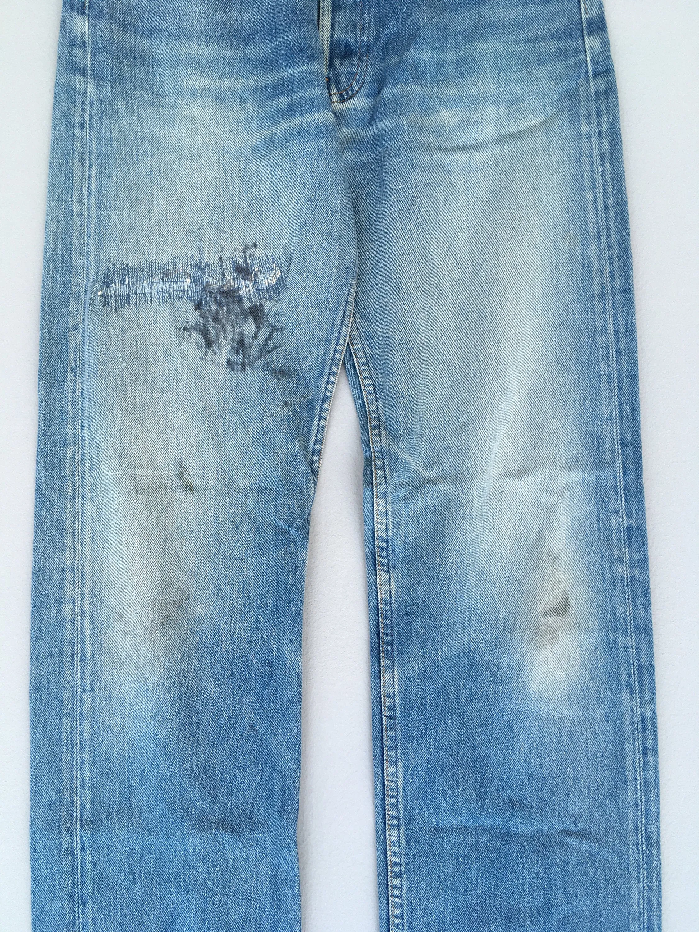 Size 28x30 Levi's 501 Faded Blue Dirty Jeans