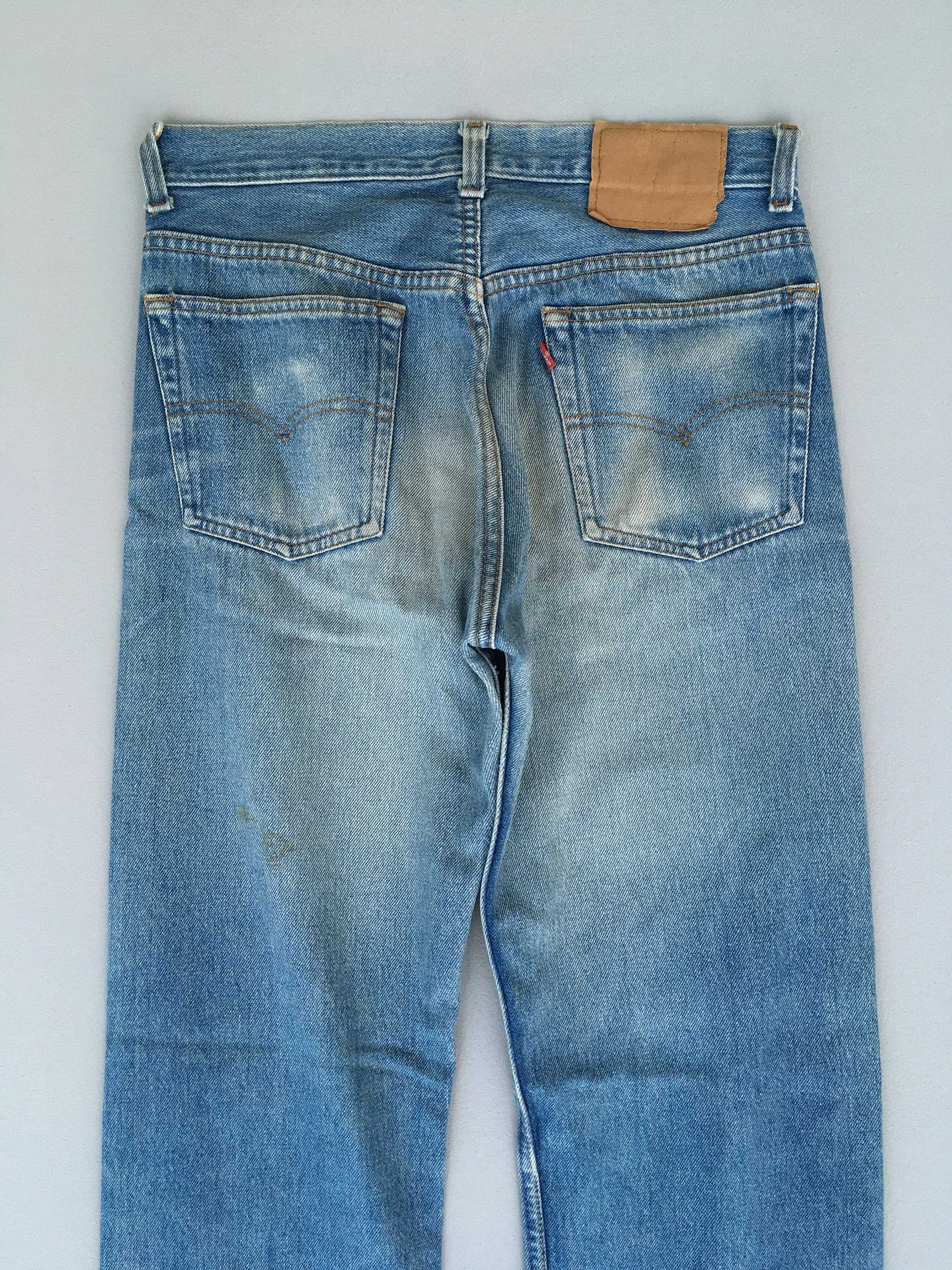 Size 28x30 Levi's 501 Faded Blue Dirty Jeans