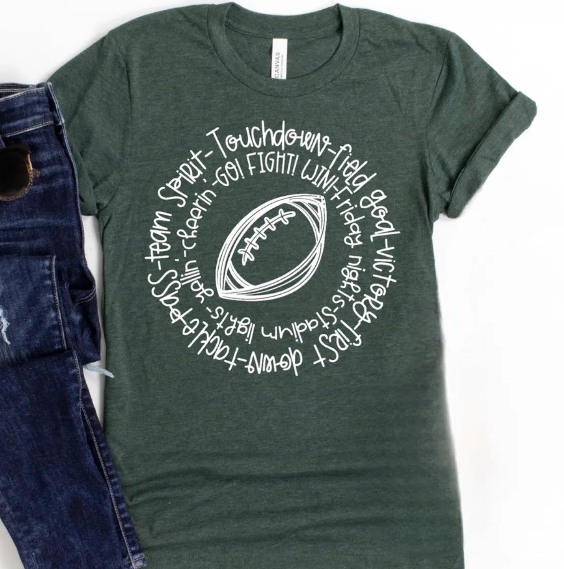 Team Spirit Football Vintage Graphic Tee