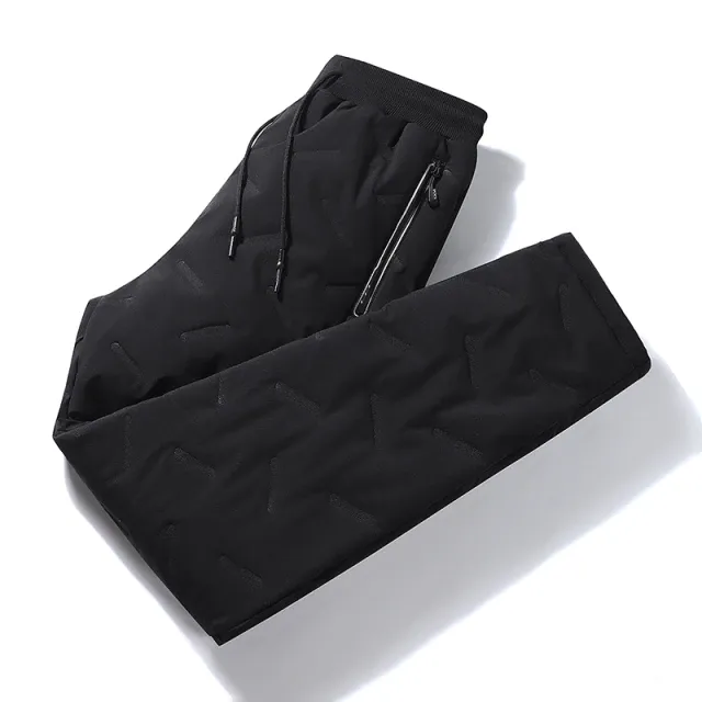 Thicken fleece sweatpants men joggers thermal trousers