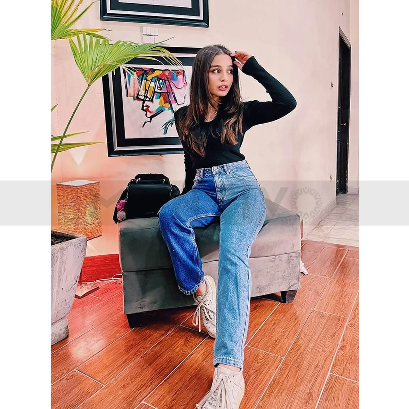 TW Two Tone Mom Fit Jeans