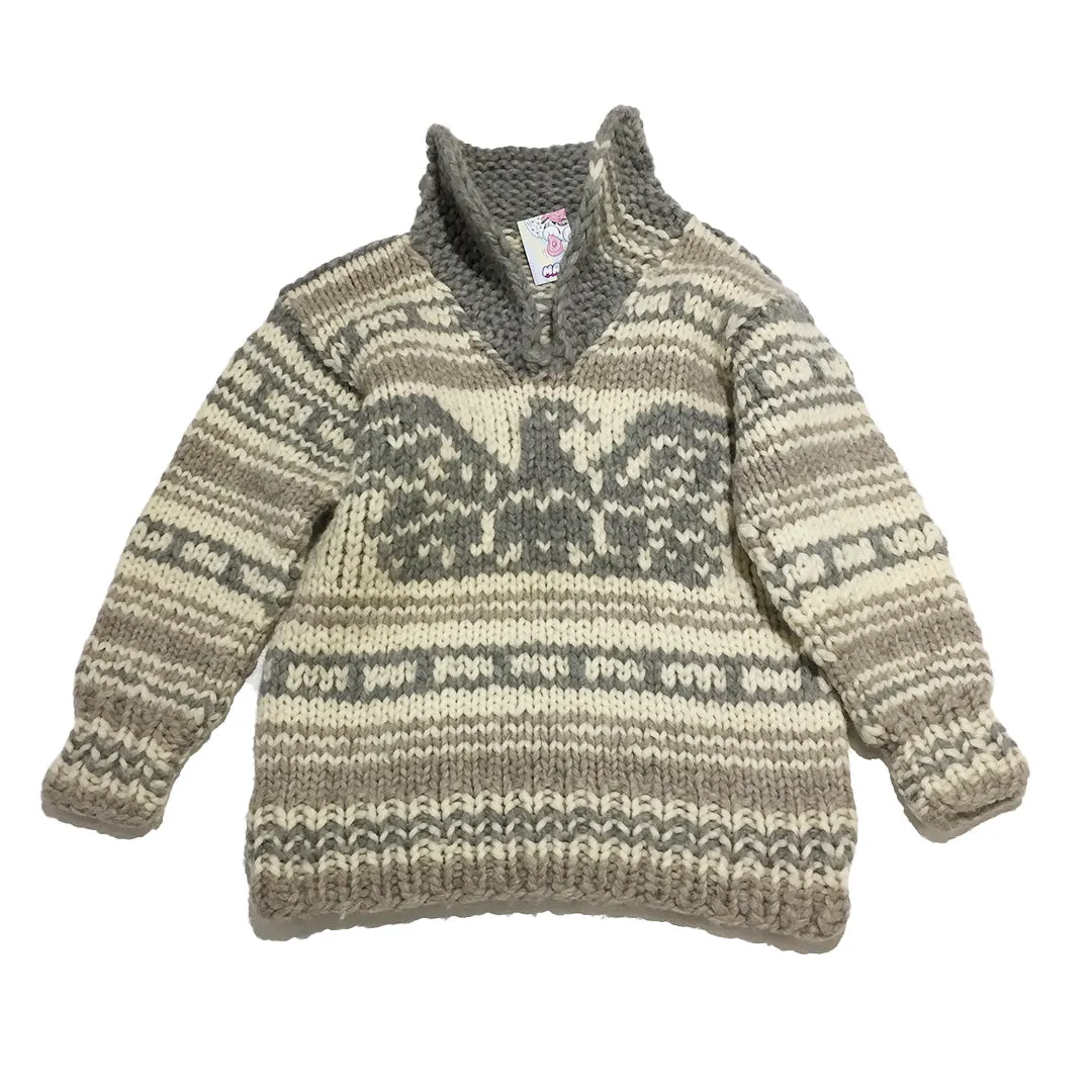 Vintage Grey White Heavy Knit Sweater