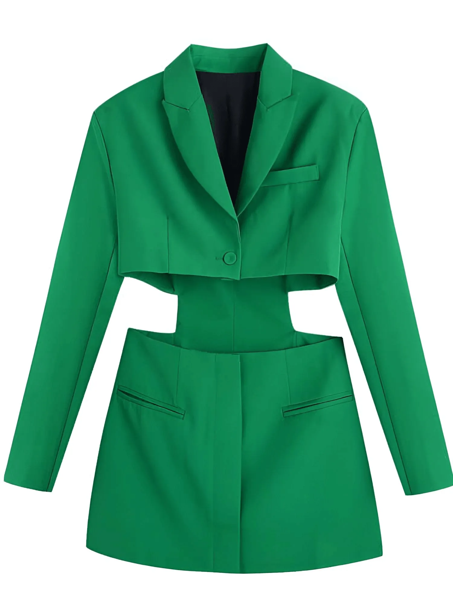 White Cut Out Blazer Dress   In 3 New Colors!